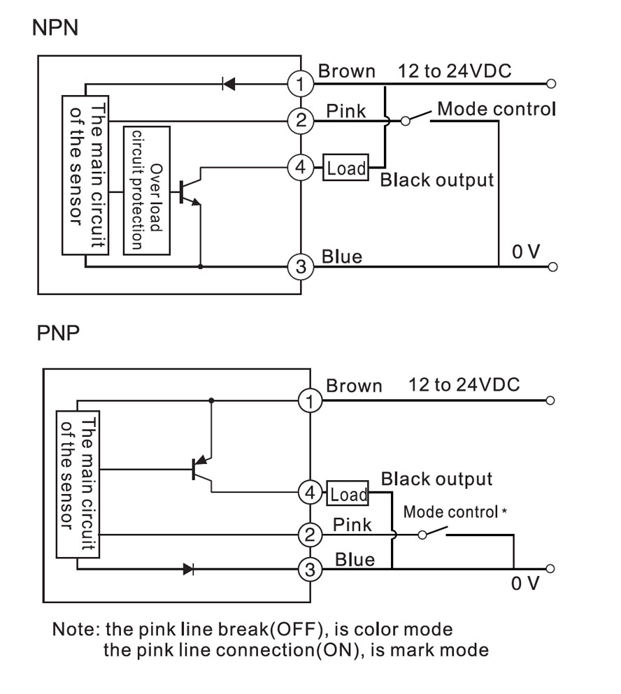 MARK SENSOR COLOR SENSOR MS 11 SERIES CIRCUIT DIAGRAM