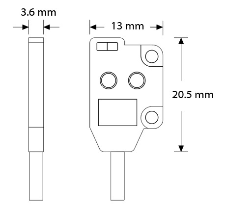 PHOTOELECTRIC SENSOR PS SERIES DIMENSION