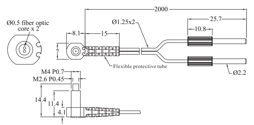 RIKO FIBER OPTIC SENSOR PRD 420 T01 DIMENSION