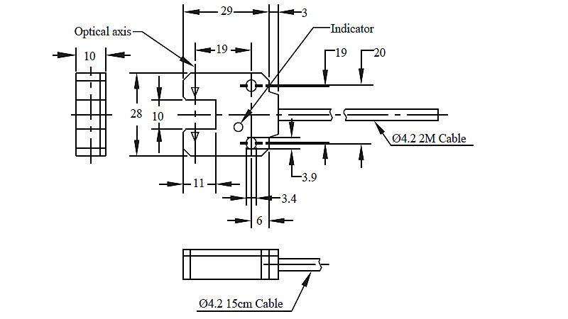 SU RIKO PHOTOELECTRIC SENSOR SIZE