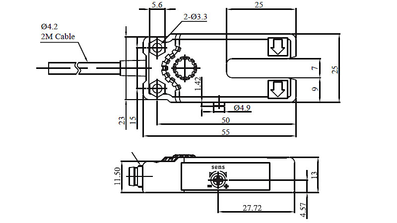 SU07 RIKO PHOTOELECTRIC SENSOR SIZE