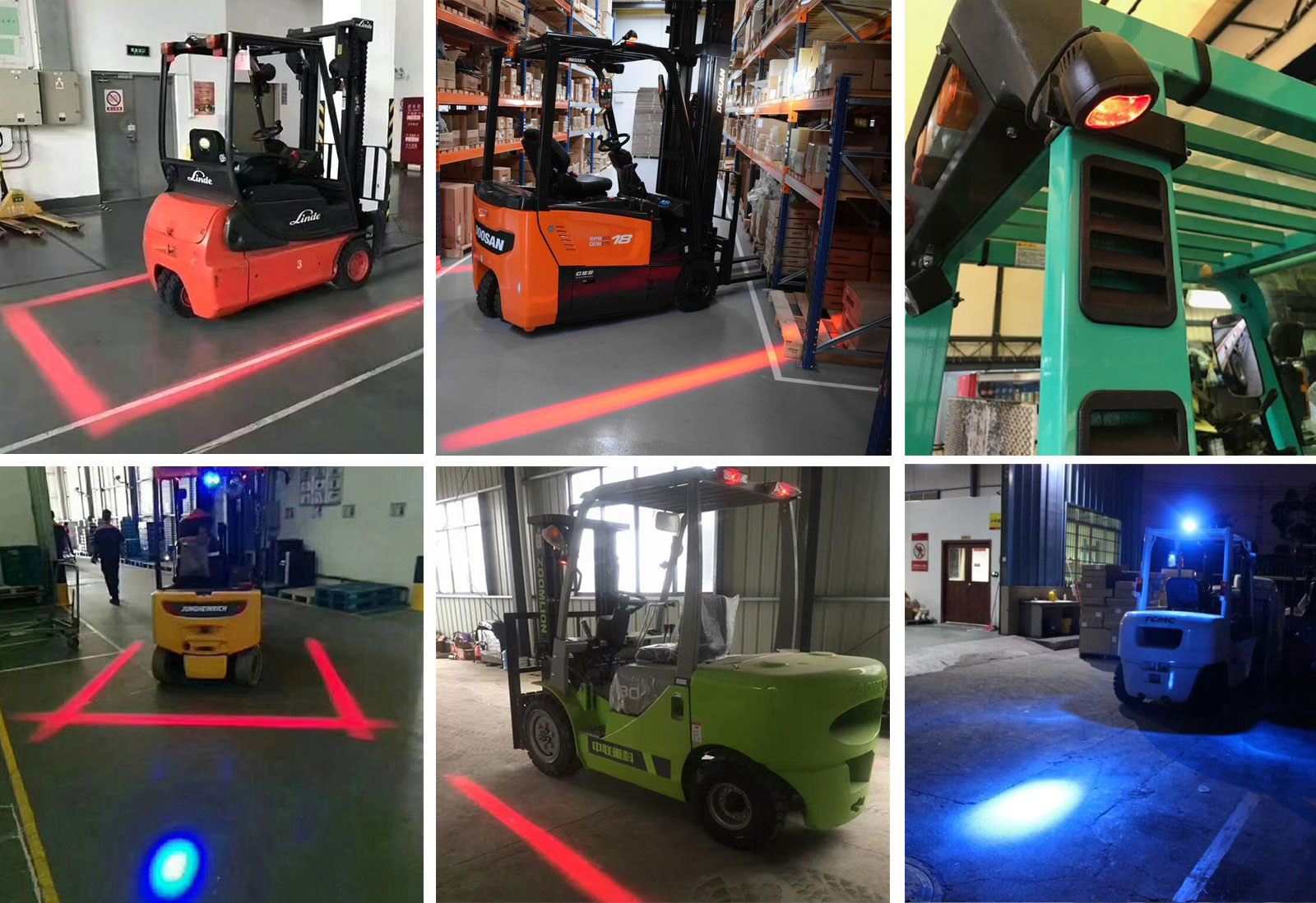 WARNING LED LIGHT FOR FORKLIFT EXAMPLE APPLICATION