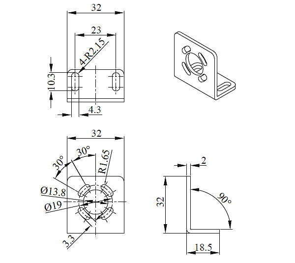 asp20 riko area sensor bracket