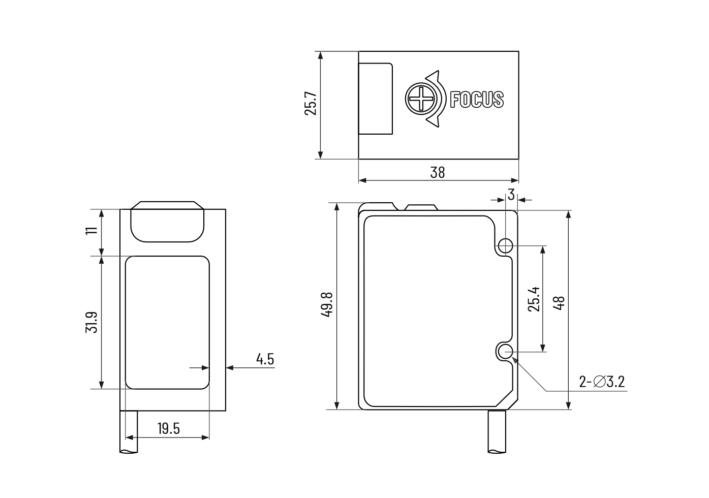 dimension contrast spectrum color sensor CK series