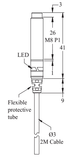 ps0802 np riko proximity sensor dimension