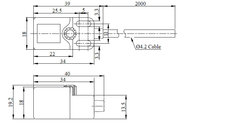 rn riko proximity sensor size