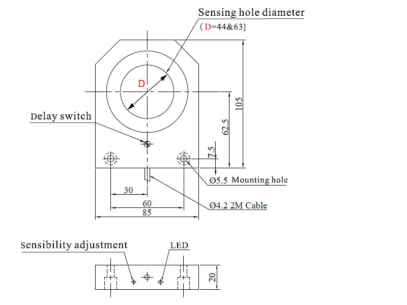 sia44 sia63 riko proximity sensor