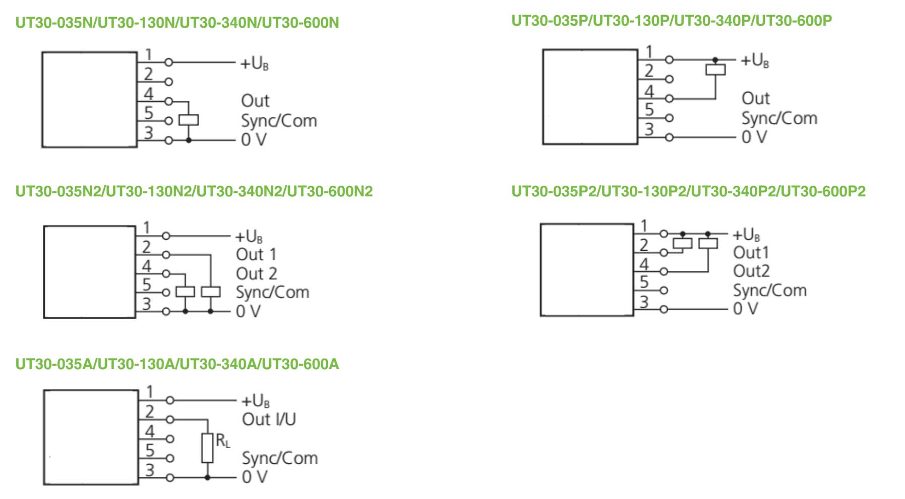 UT30 ULTRASONIC SENSOR WIRING DIAGRAM